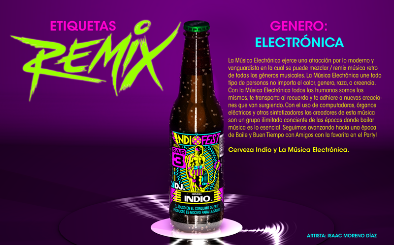 cervesa indio electronica, musica indio, etiquetas indio, genteunidamx, isaac moreno diaz